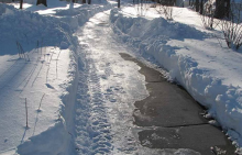 Icy sidewalk
